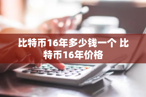 比特币16年多少钱一个 比特币16年价格