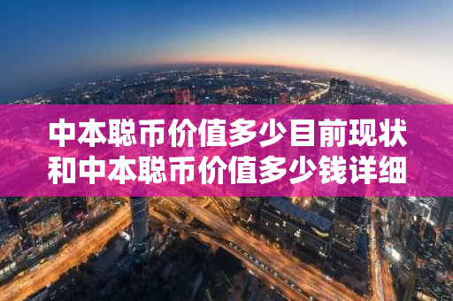 中本聪币价值多少目前现状和中本聪币价值多少钱详细介绍